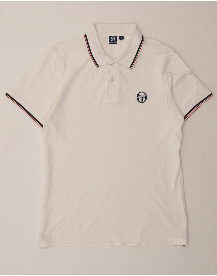 Męska koszulka polo SERGIO TACCHINI, średnia, biała, bawełniana