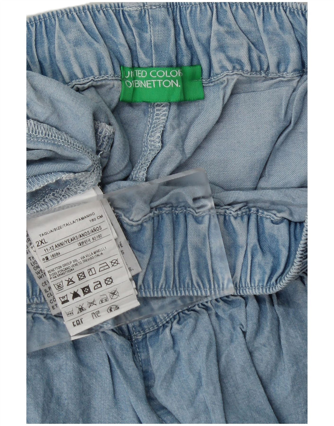 Spodenki dziewczęce BENETTON 11-12 lat 2XL W28 Niebieski Lyocell