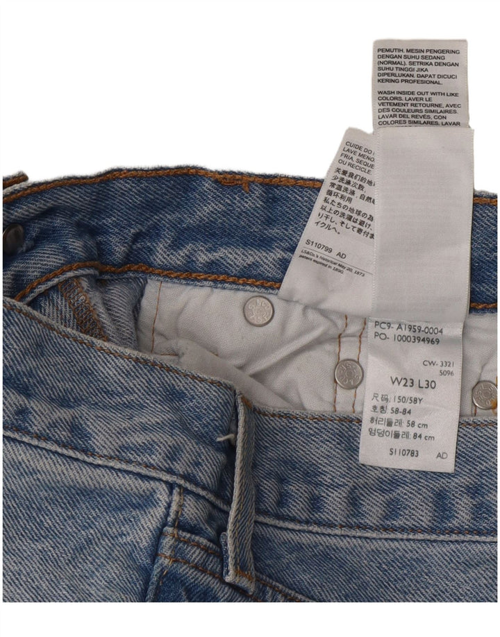 Damskie jeansy Levi's 501 w trudnej sytuacji W23 L30 Niebieska bawełna