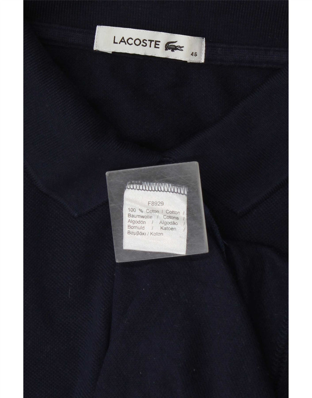 Damska koszulka polo Lacoste, rozmiar 46 XL, granatowa, bawełniana