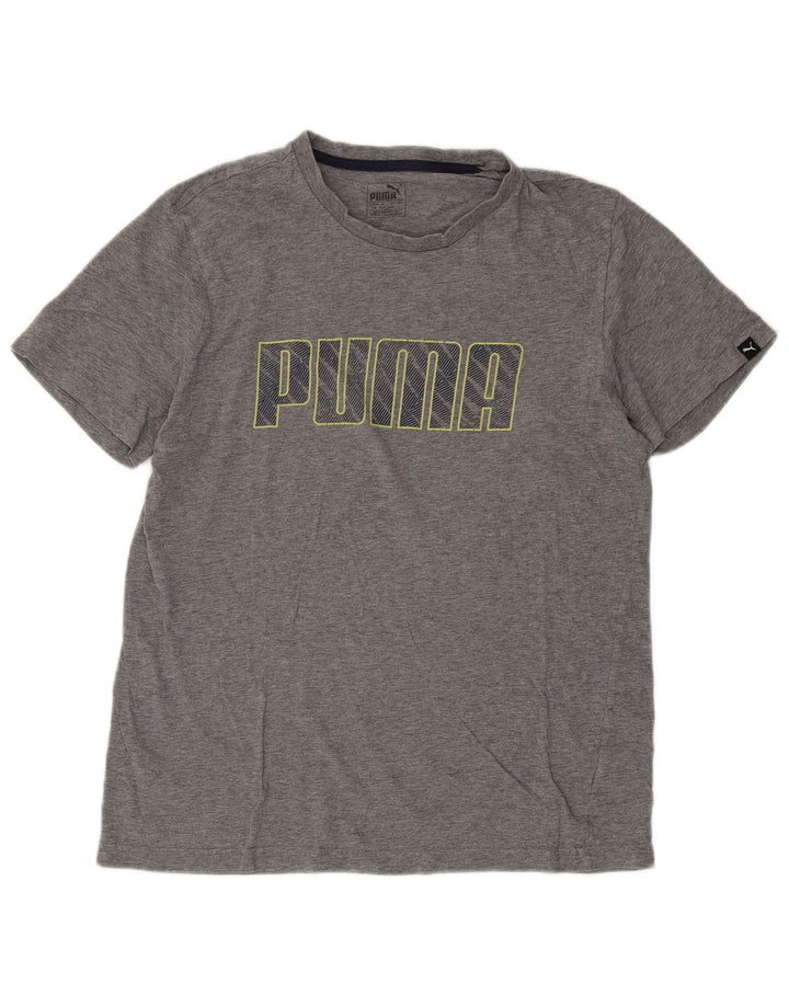 Męski T-shirt z grafiką PUMA, duży, szary