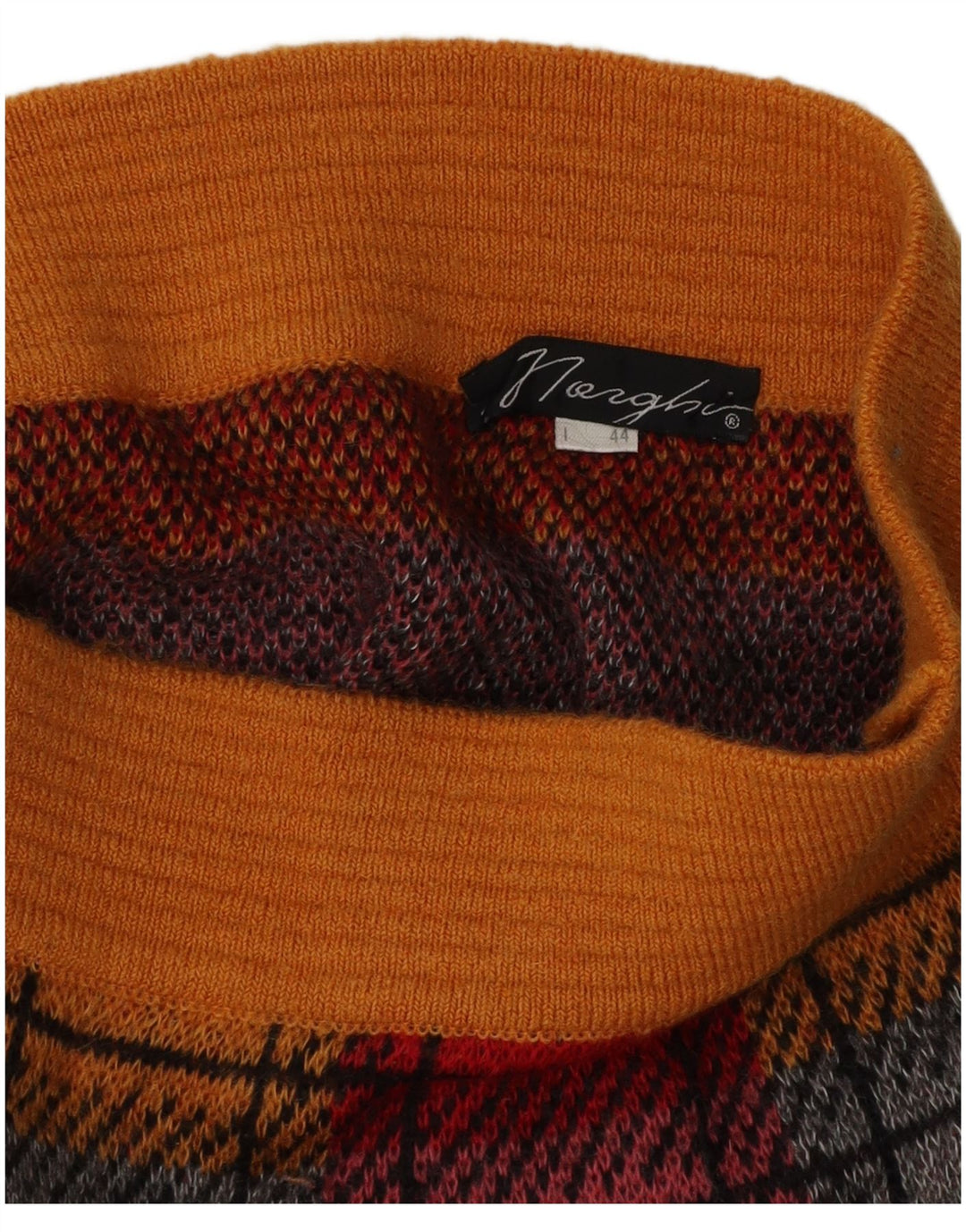 Vintage damska dzianinowa spódnica ołówkowa IT 44 Medium W26 wielobarwna kratka