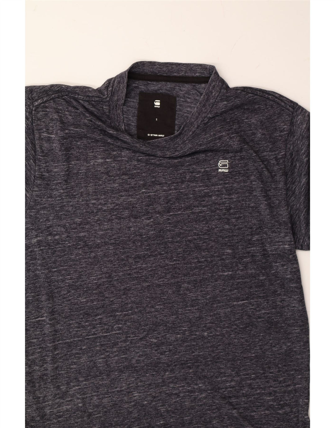 G-STAR Mens T-Shirt Top Small Navy Blue Flecked Polyester Vintage G-Star and Second-Hand G-Star from Messina Hembry 