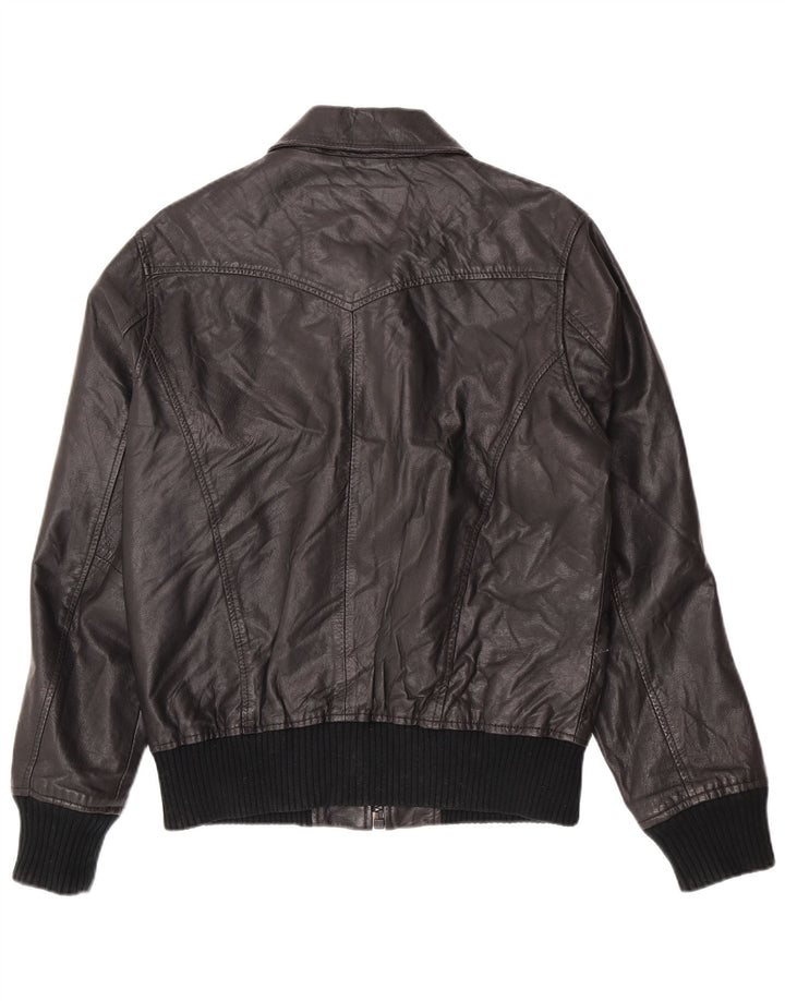 Męska kurtka skórzana Jack & Jones UK 36, mała czarna
