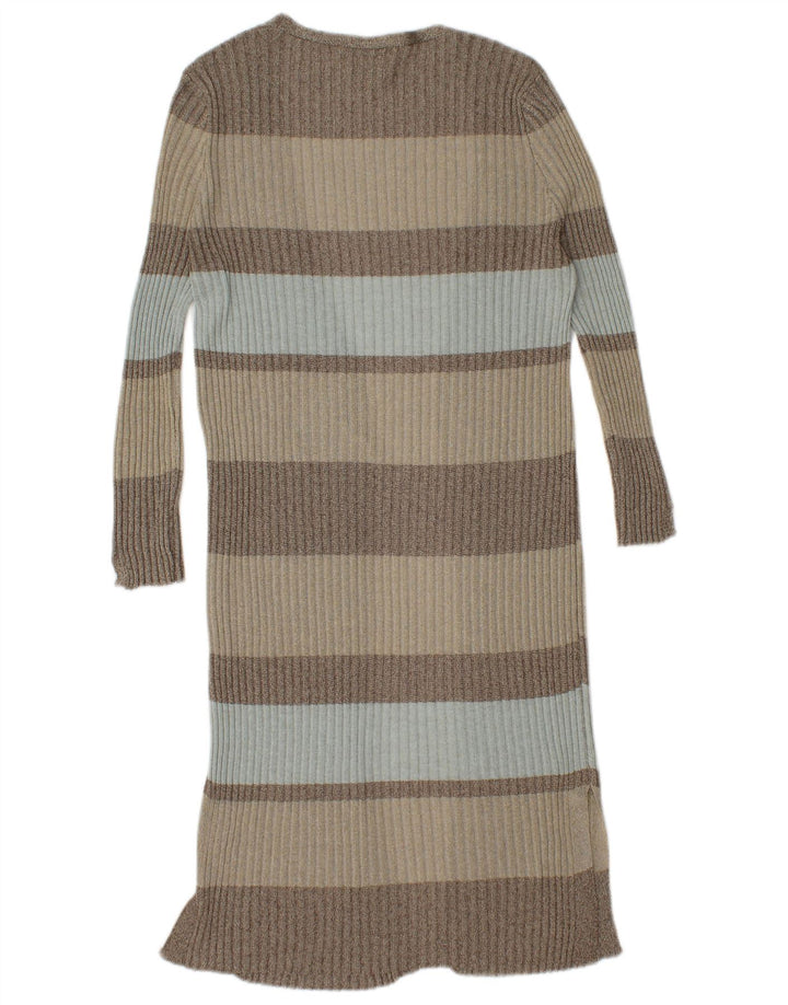 Damski sweter o przedłużonym fasonie Zara UK 12, średnie, wielokolorowe paski