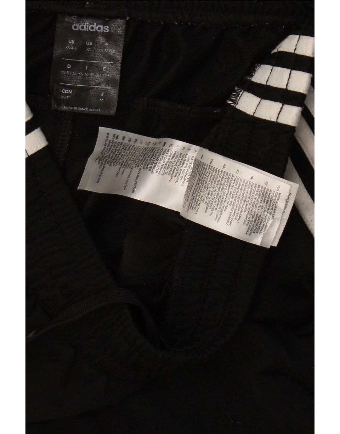 Damskie spodnie dresowe ADIDAS UK 4/6 XS, czarny poliester