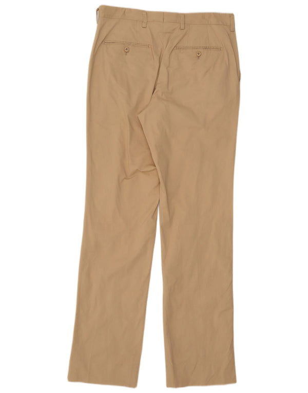 Męskie proste spodnie garniturowe Zara EU 40 Medium W31 L33 Beżowa bawełna
