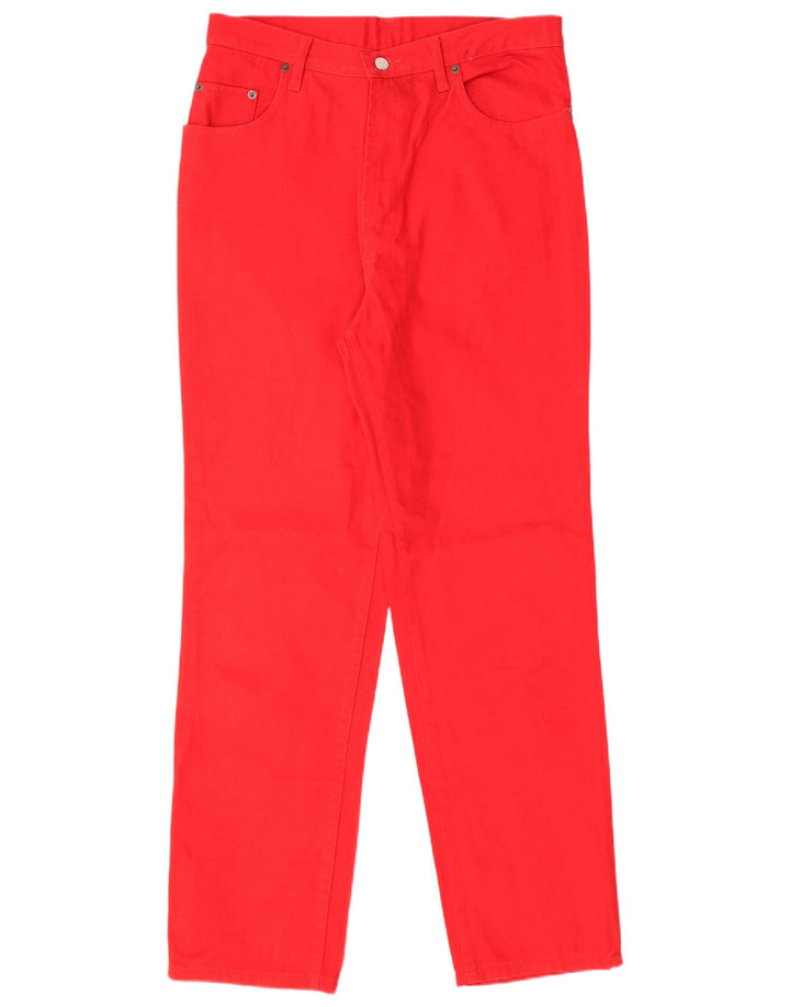 REPLAY Mens Straight Jeans W31 L30 Red Cotton