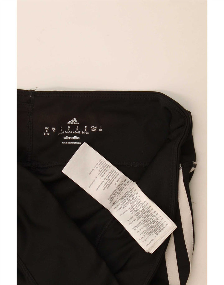 Damskie legginsy Adidas Climalite UK 8/10, małe, czarne, poliestrowe