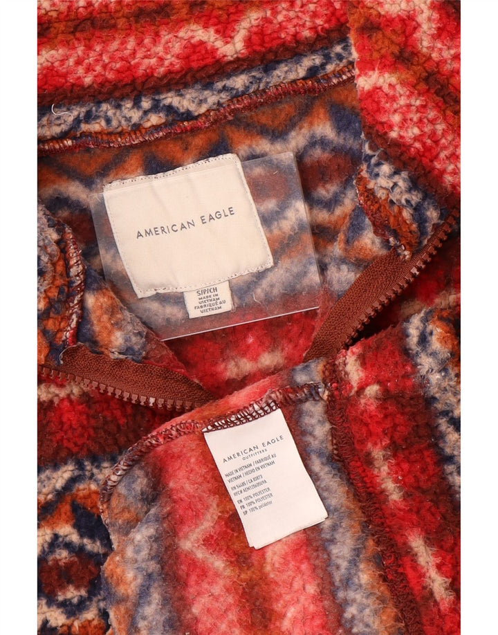 Męski sweter polarowy American Eagle o luźnym kroju, mały, wielokolorowy Fair Isle