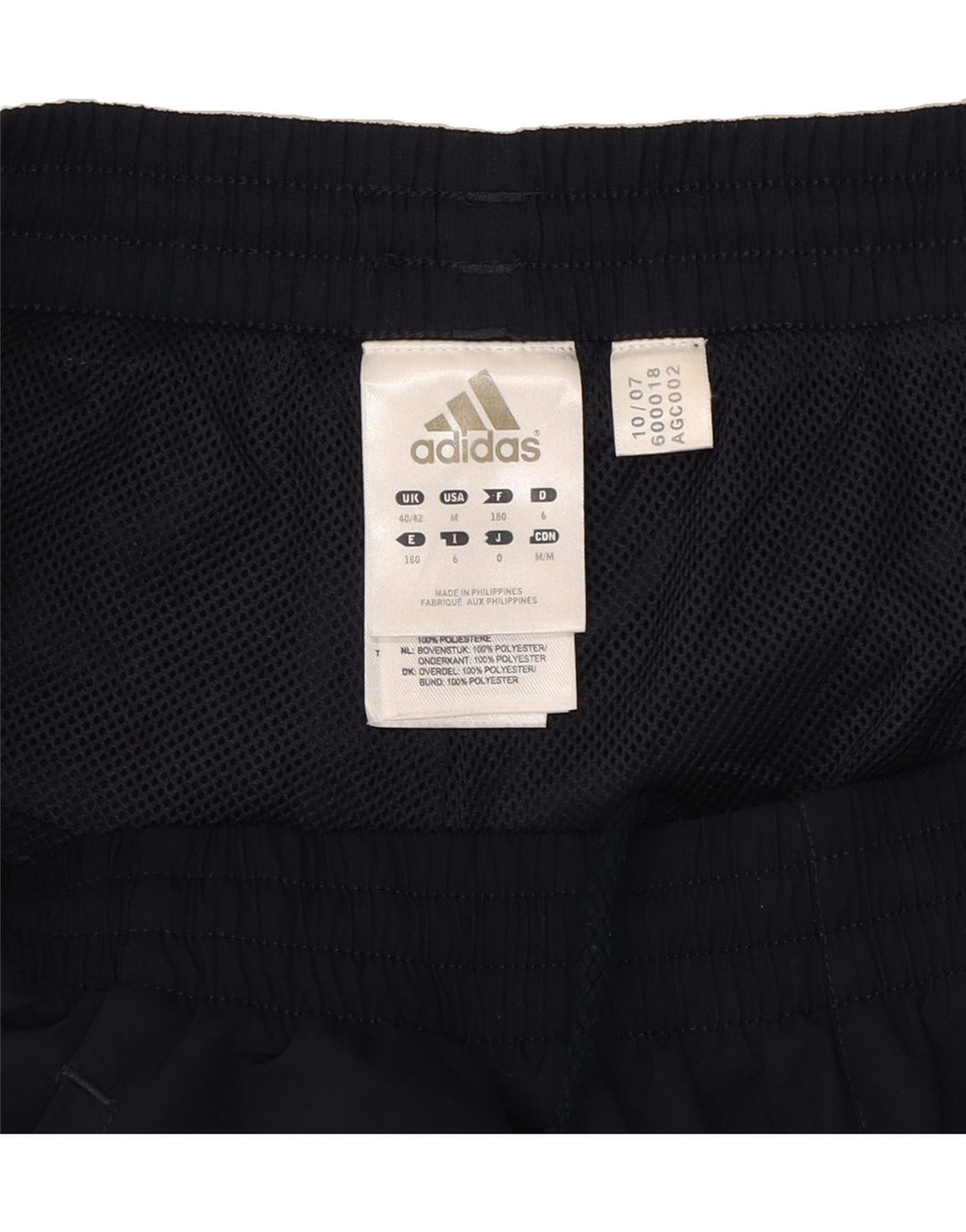 ADIDAS Mens Tracksuit Trousers UK 40/42 Medium Navy Blue Polyester Vintage Adidas and Second-Hand Adidas from Messina Hembry 