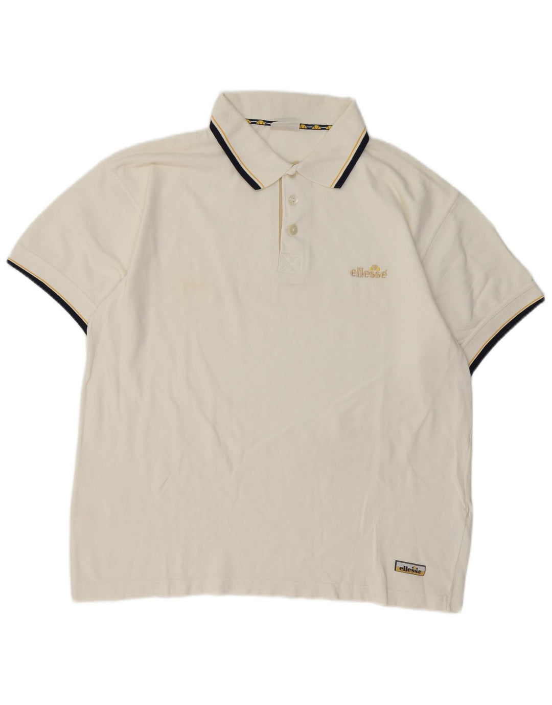 Męska koszulka polo Ellesse, duża, biała, bawełniana