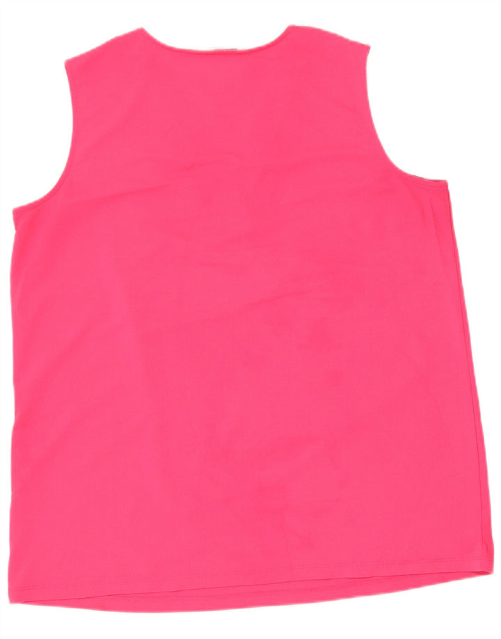 Damski top z kamizelką CALVIN KLEIN UK 16, duży, różowy, poliester