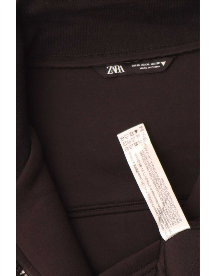 Damska kurtka bomberka Zara UK 18 XL, czarna, poliester
