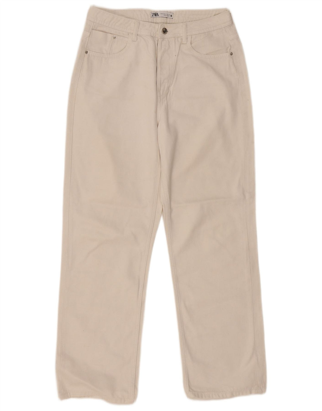 Damskie proste dżinsy Zara EU 38 Small W28 L29 Białe