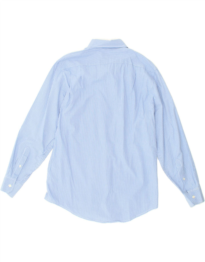 IZOD Mens Shirt Medium Blue Gingham Cotton Vintage Izod and Second-Hand Izod from Messina Hembry 