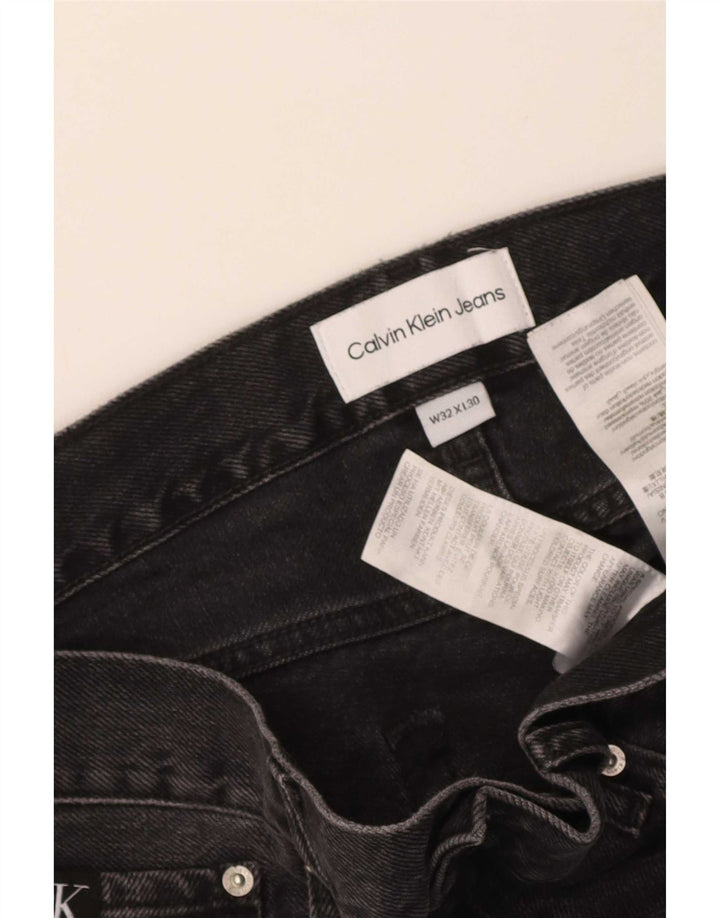 Męskie proste dżinsy Calvin Klein W32 L30 Czarne bawełniane