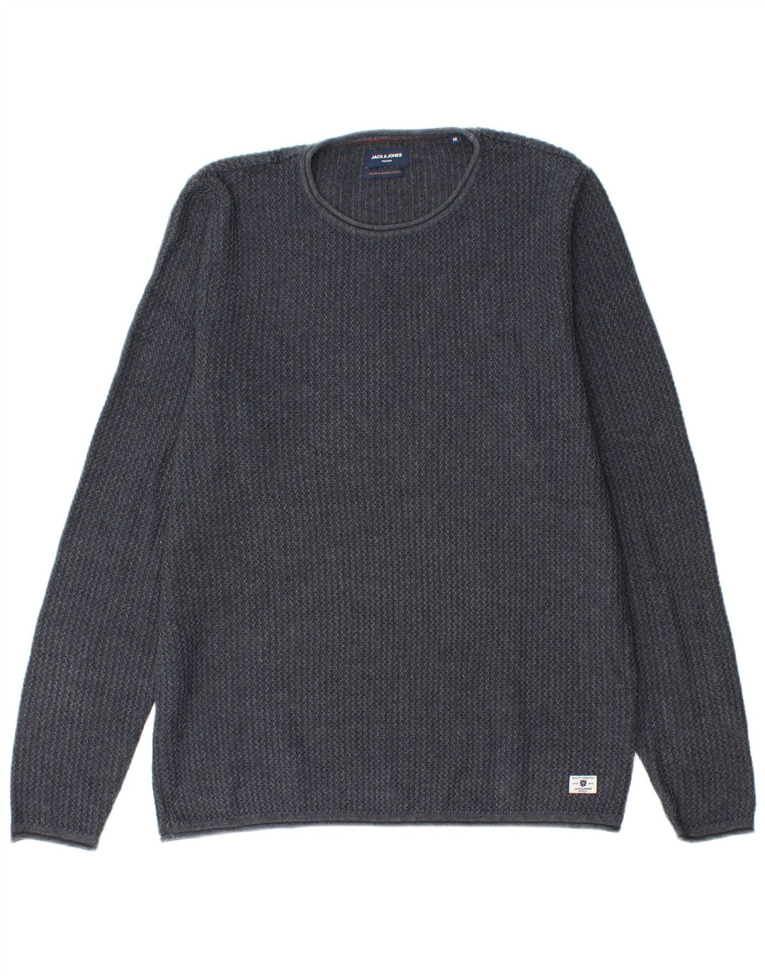 Męski sweter Jack & Jones z okrągłym dekoltem, średni granatowy, bawełniany