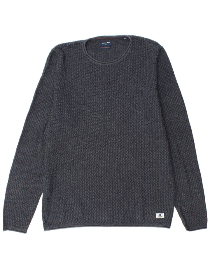 Męski sweter Jack & Jones z okrągłym dekoltem, średni granatowy, bawełniany