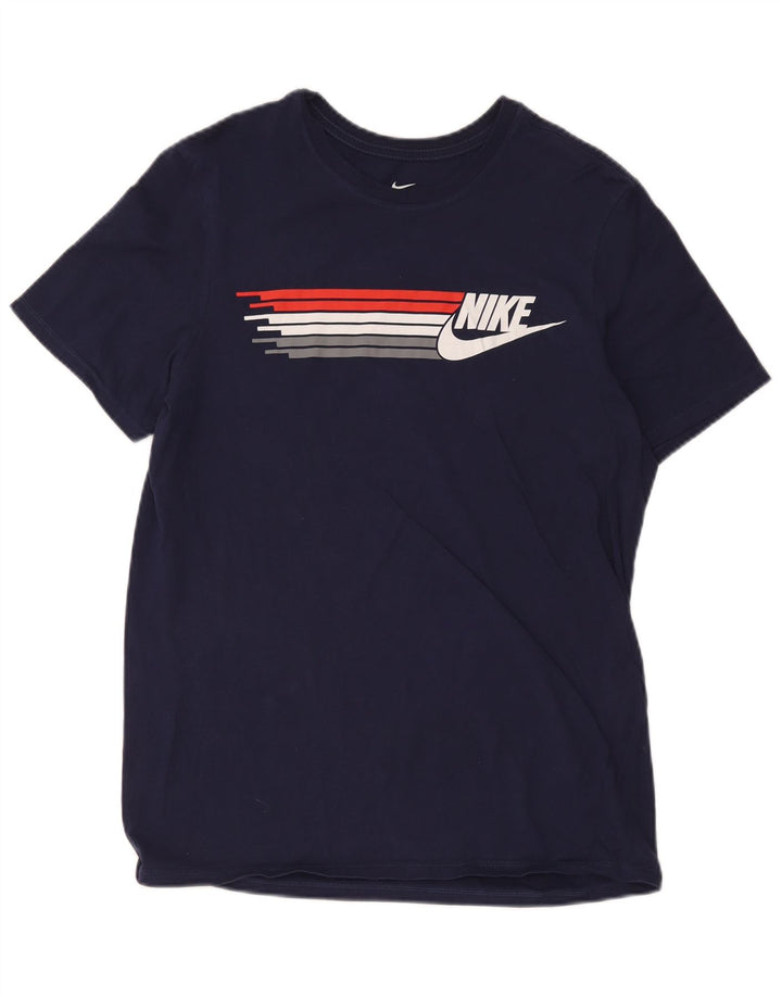 Męski T-shirt Nike Athletic Cut Graphic Top, średni granatowy