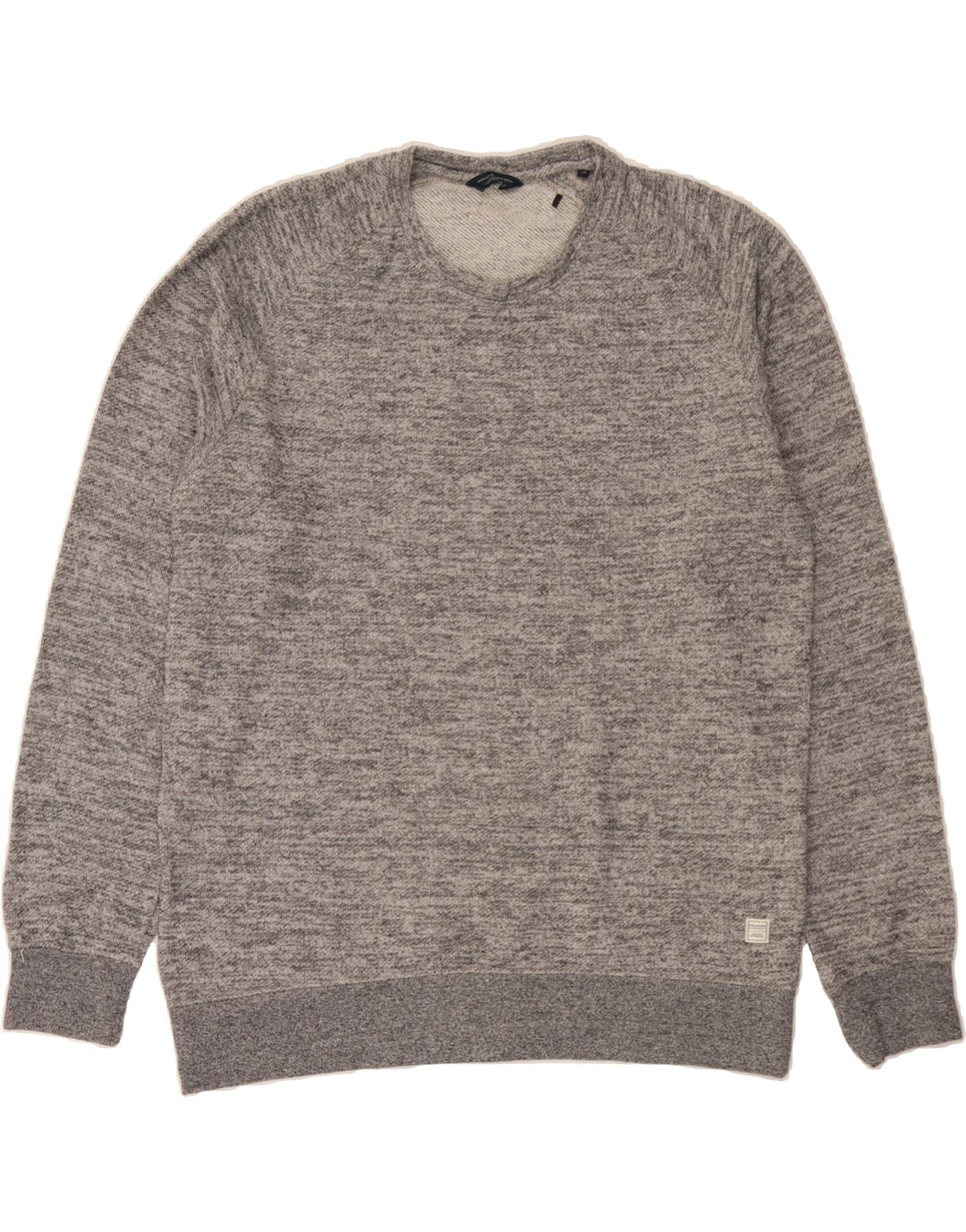 JACK & JONES Mens Sweatshirt Jumper 2XL Grey Flecked Polyester Vintage Jack & Jones and Second-Hand Jack & Jones from Messina Hembry 