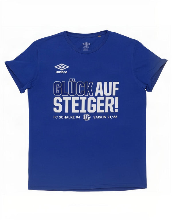 Męski T-shirt z grafiką Umbro, duży, niebieski, bawełniany