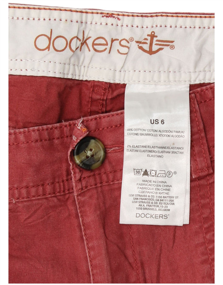 Spodnie damskie DOCKERS Slim Chino US 6 Medium W30 L30 Różowa bawełna