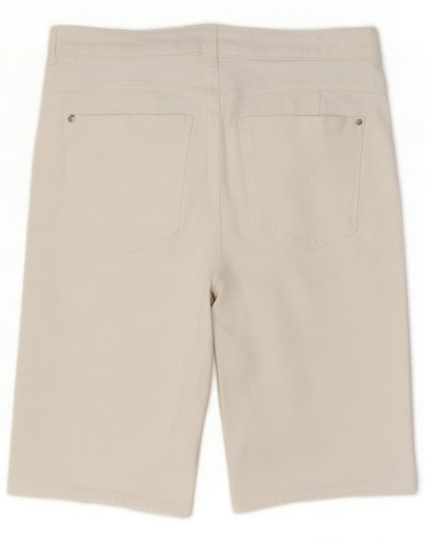 Marks & Spencer Damskie spodenki jeansowe The Magic UK 16 Large W32 Białe bawełniane