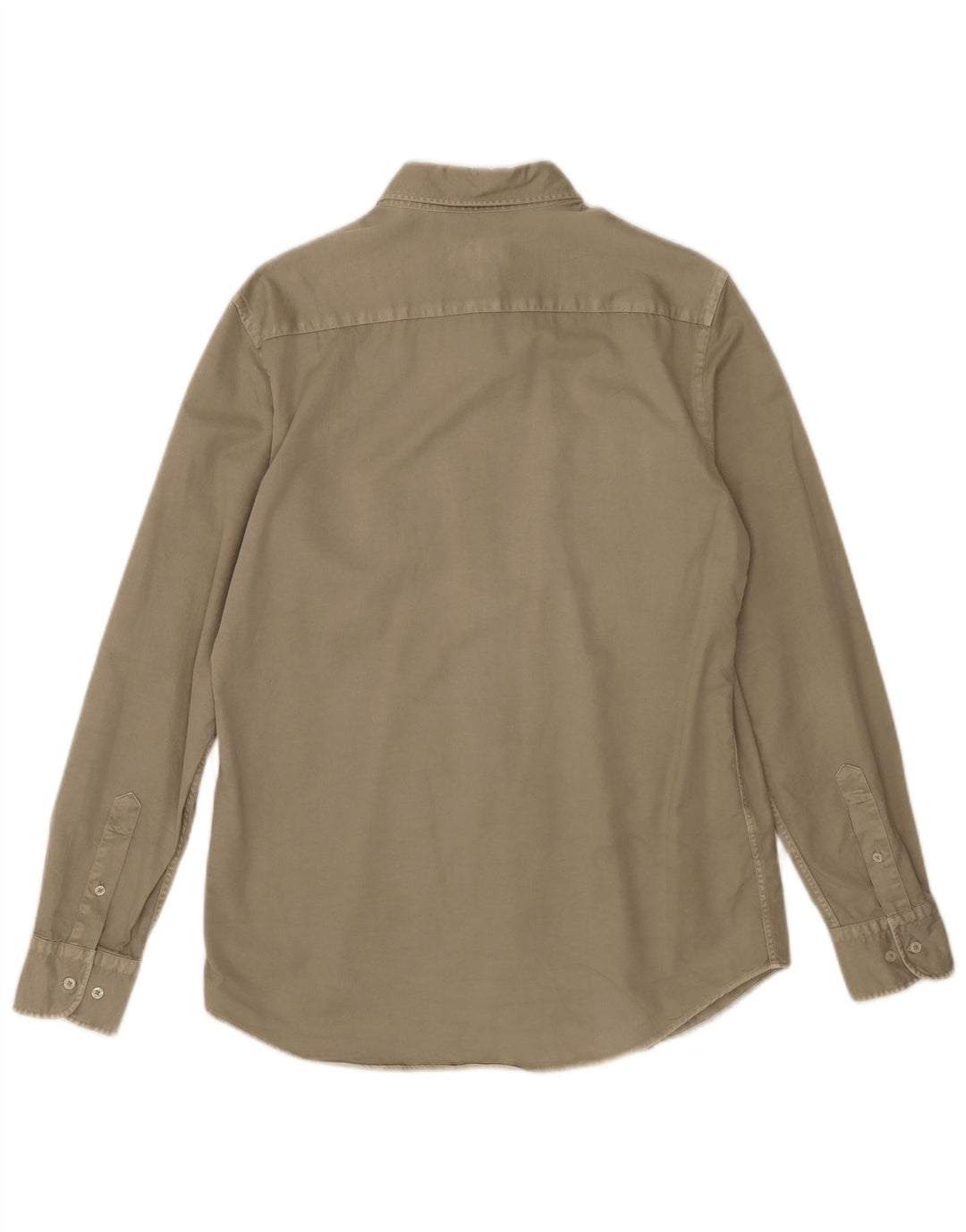 Koszula męska Massimo Dutti, średnia bawełna khaki