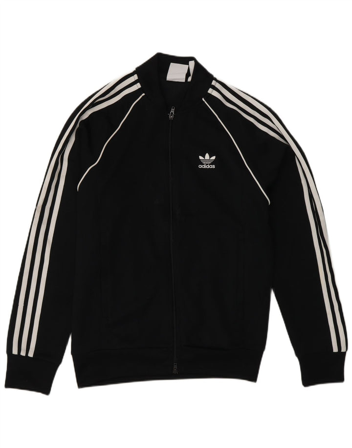 Adidas Męska bluza dresowa o regularnym kroju, mała, czarna, poliestrowa