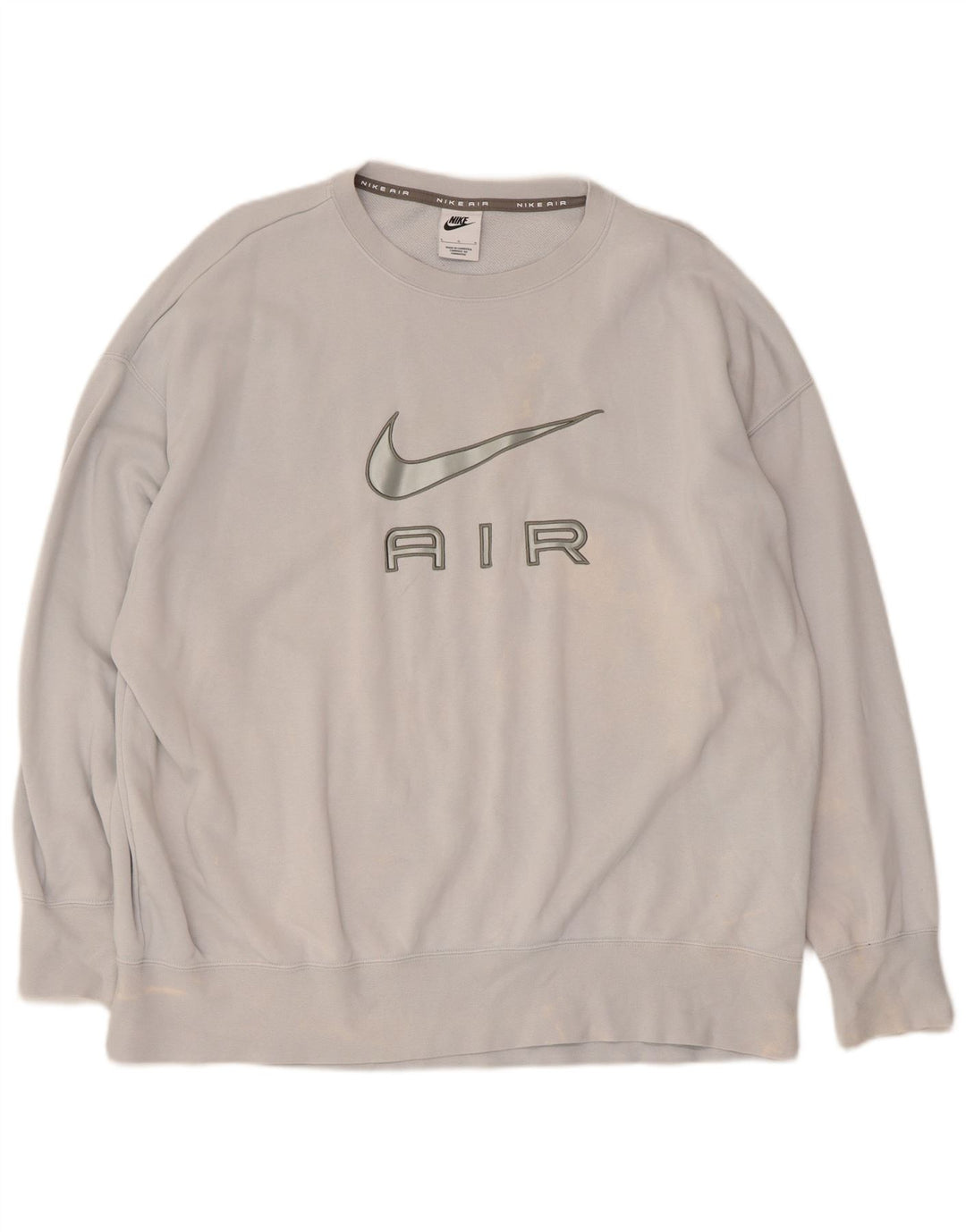 Męski sweter z grafiką Nike, duży, niebieski, bawełniany
