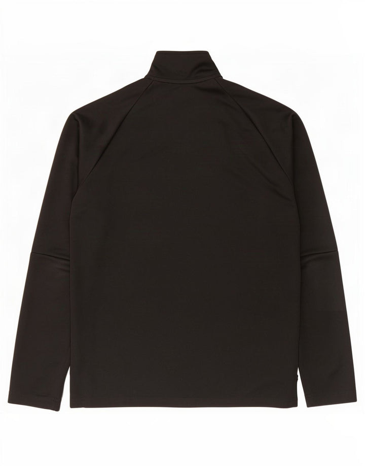Adidas Męskie Climalite Zip Neck Pullover Dres Top Średni Czarny