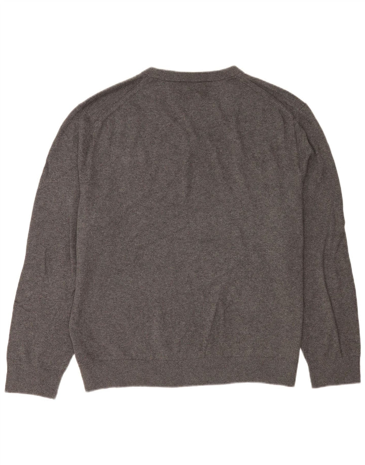 Męski sweter Nautica Navtech z dekoltem w kształcie litery V, XL, szary, bawełniany