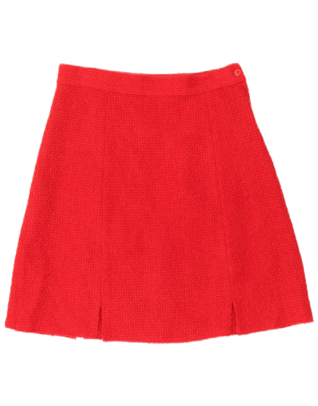 Vintage damski zestaw spódnic zapinanych na 4 guziki i 2 części UK 12 Medium W28 czerwona wełna