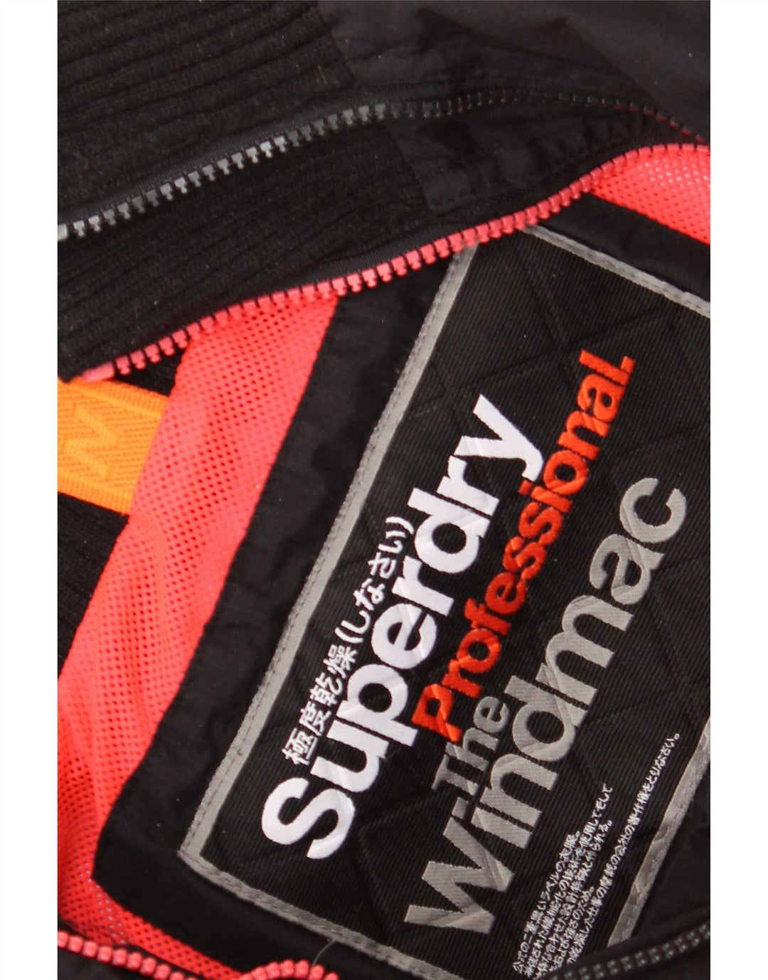 Damska kurtka przeciwdeszczowa z kapturem Superdry The Windmac UK 36, mała, czarna, z poliestru