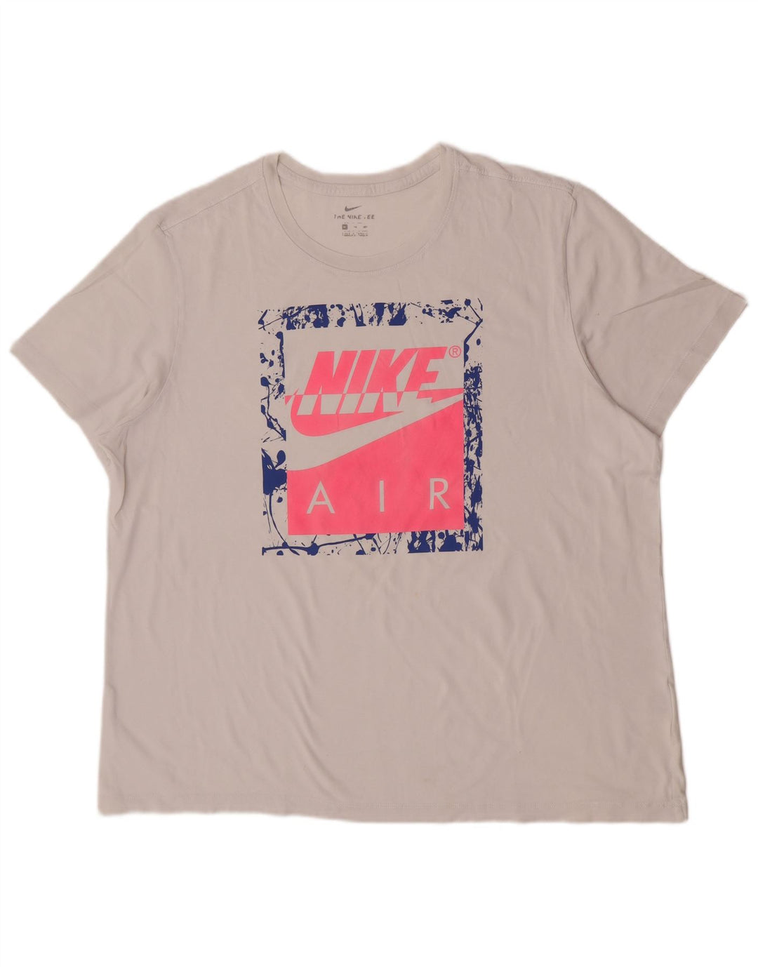 Męski T-shirt z grafiką Nike, 2XL, biała bawełna