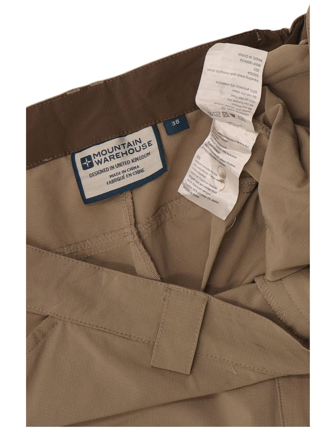 Męskie spodenki cargo Mountain Warehouse W38 XL, beżowy poliester