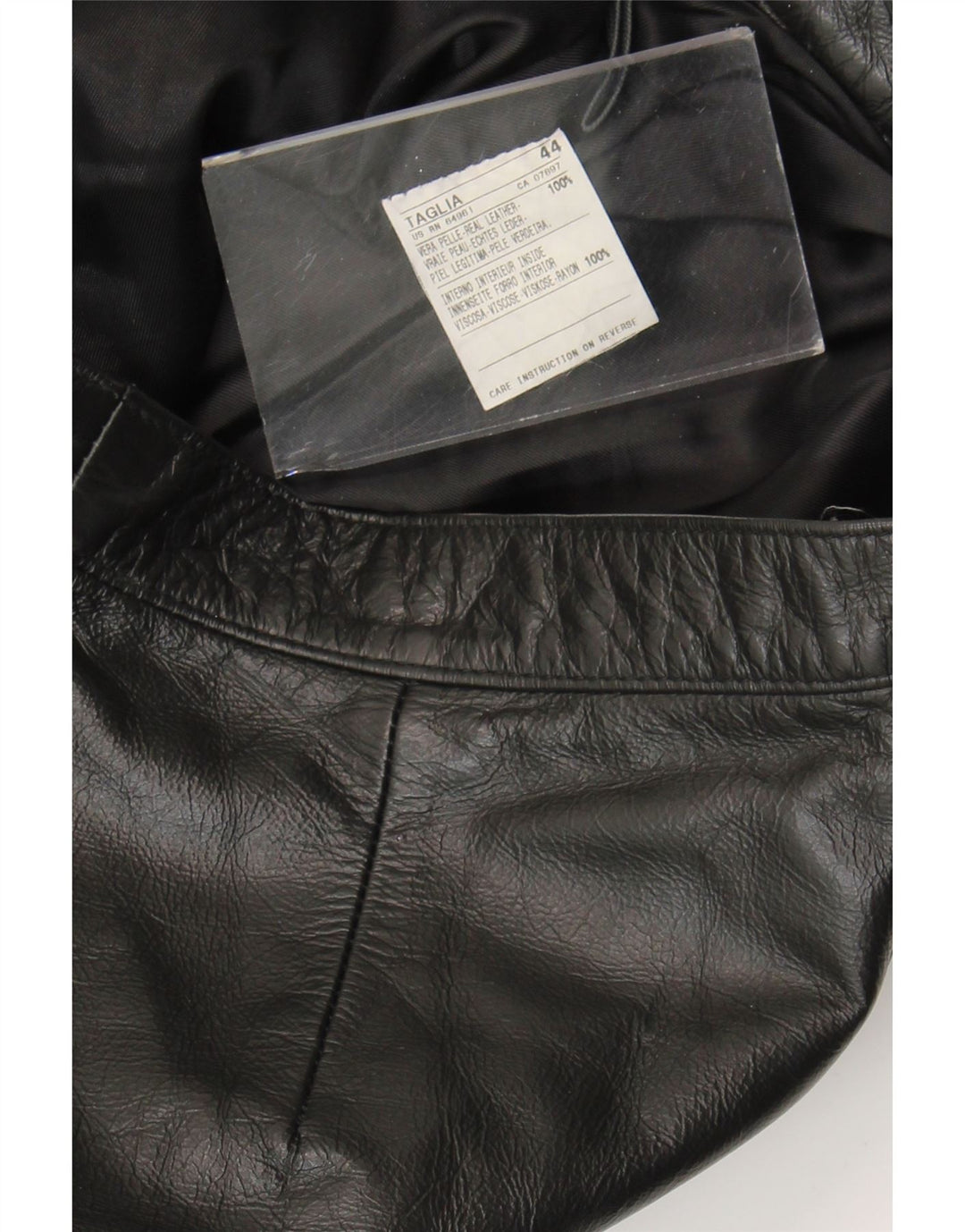 Vintage damskie skórzane spodnie Bootcut IT 44 Medium W28 L30 czarna skóra