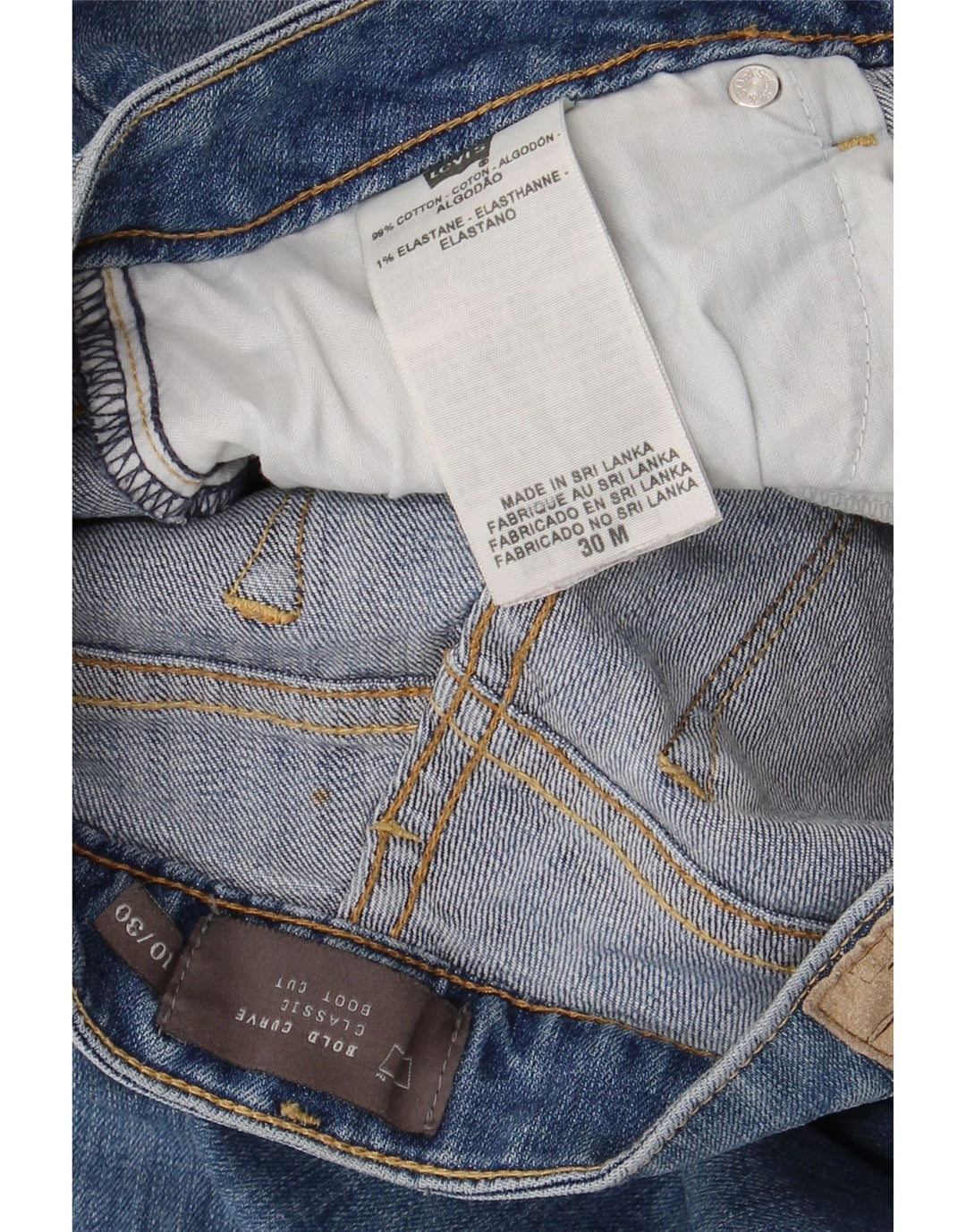 Damskie jeansy Levi's Bold Curve Classic Fit Bootcut W30 L30 Niebieska bawełna