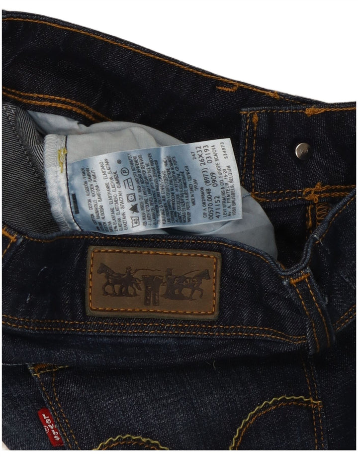 Damskie dżinsy Levi's 570 Straight W26 L32 Granatowa bawełna