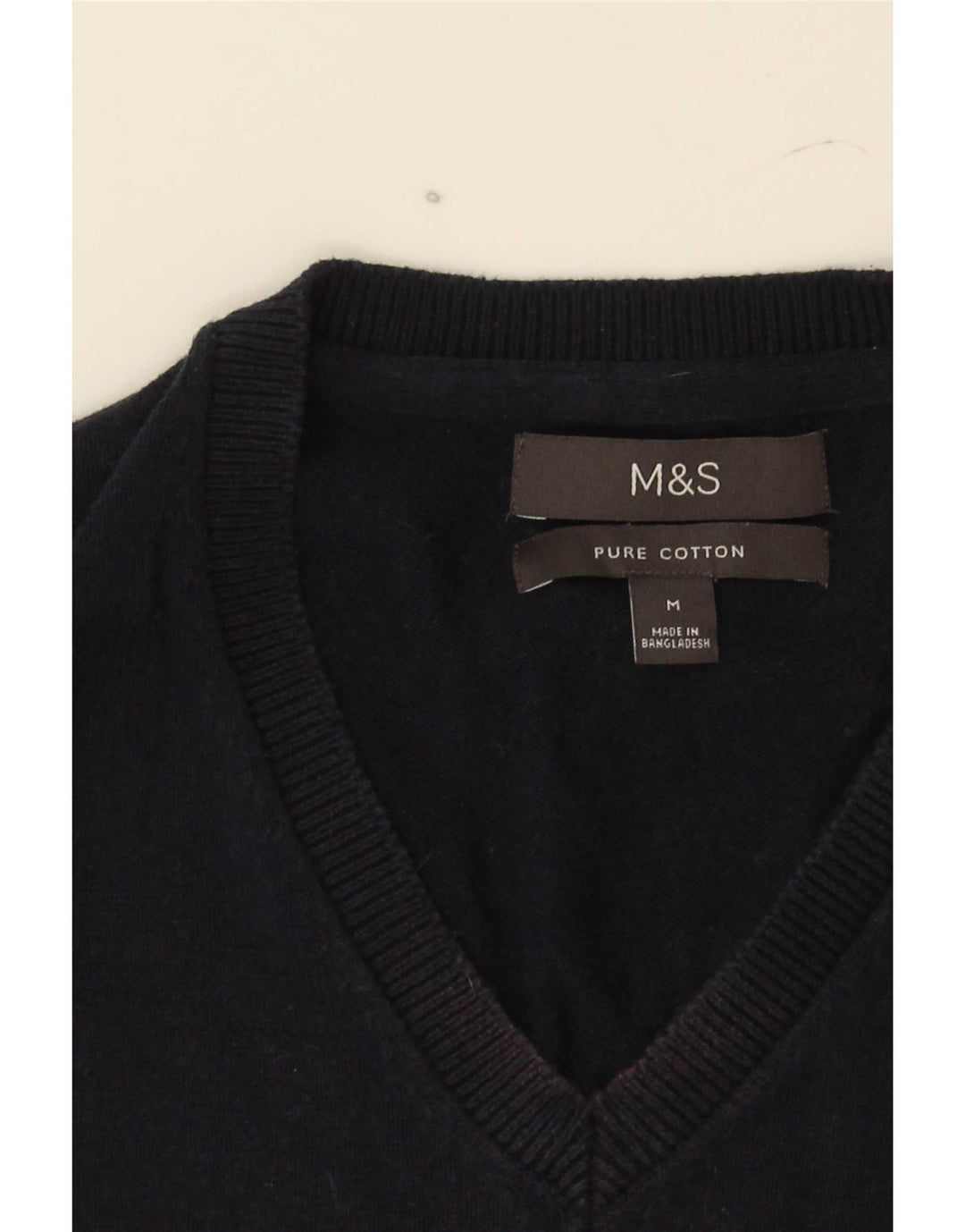 Marks & Spencer Męski podkoszulek bez rękawów, średni, granatowy, bawełniany