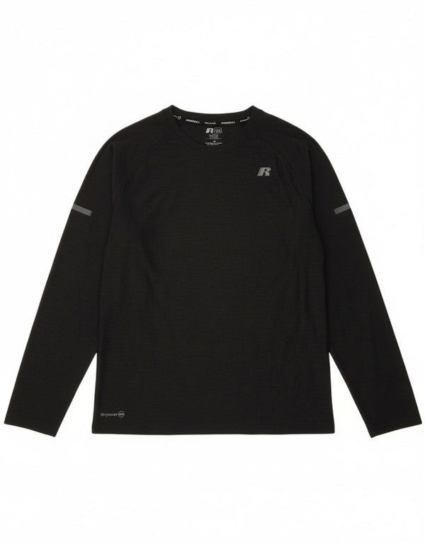 Top chłopięcy Russell Athletic z długim rękawem, 14-15 lat, duży, czarny, sportowy