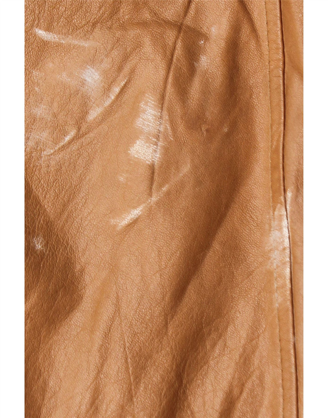 Vintage męski płaszcz skórzany IT 50 duża brązowa skóra