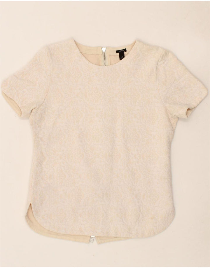 J. CREW Womens Abstract Pattern Blouse Top UK 6 XS Pink Cotton Vintage J. Crew and Second-Hand J. Crew from Messina Hembry 