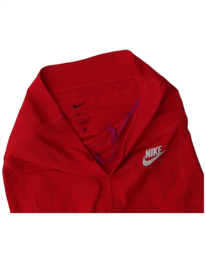 Damskie legginsy NIKE Dri Fit UK 8, małe, czerwone, poliestrowe