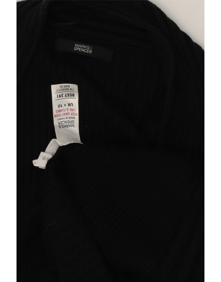Marks & Spencer Damski sweter rozpinany o długim kroju, UK 10, mały, czarny