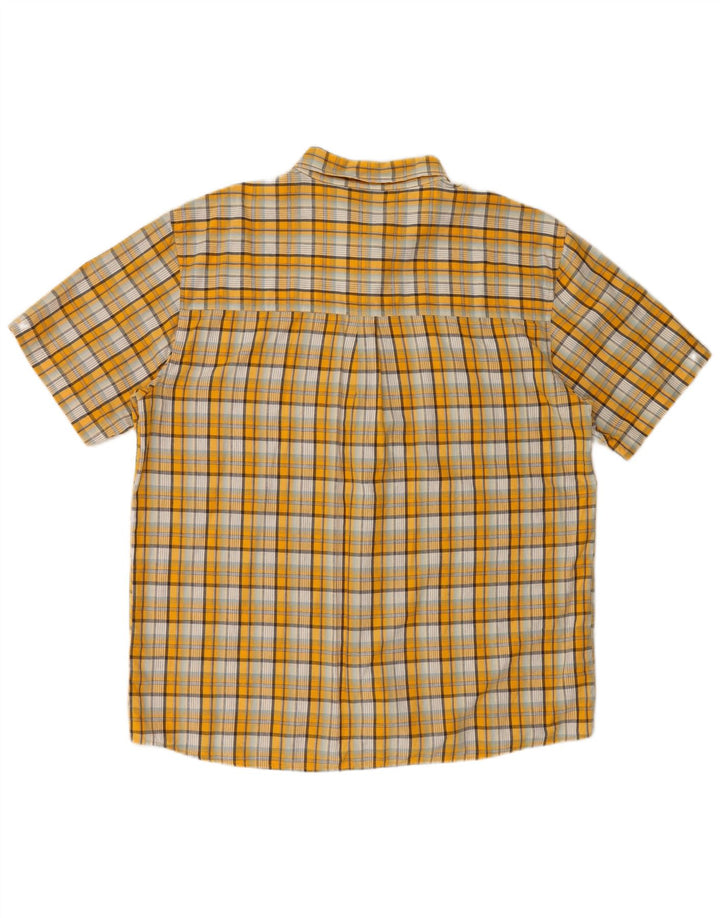 Męska koszula z krótkim rękawem Wrangler 2XL, bawełniana w żółtą kratkę