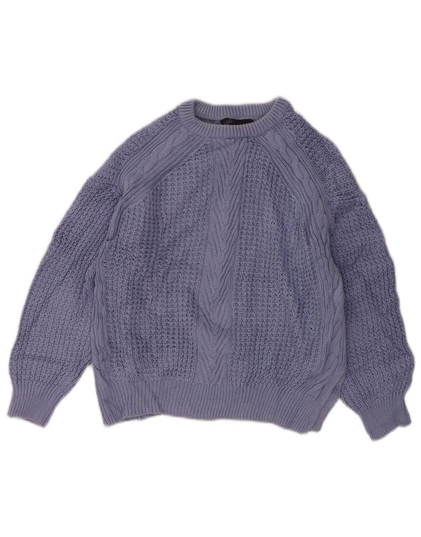 Marks & Spencer Damski sweter oversize z dekoltem w łódkę, UK 8, mały fioletowy