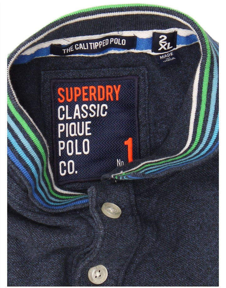 Męska koszulka polo SUPERDRY Graphic 2XL granatowa
