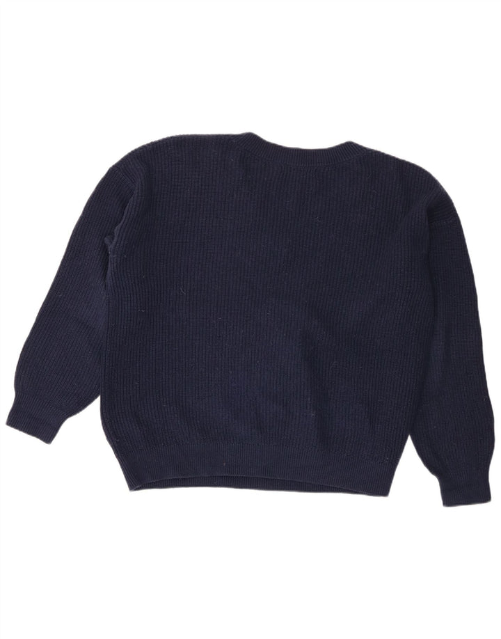 Marks & Spencer Damski sweter z dekoltem w kształcie litery V, UK 14, średni granatowy